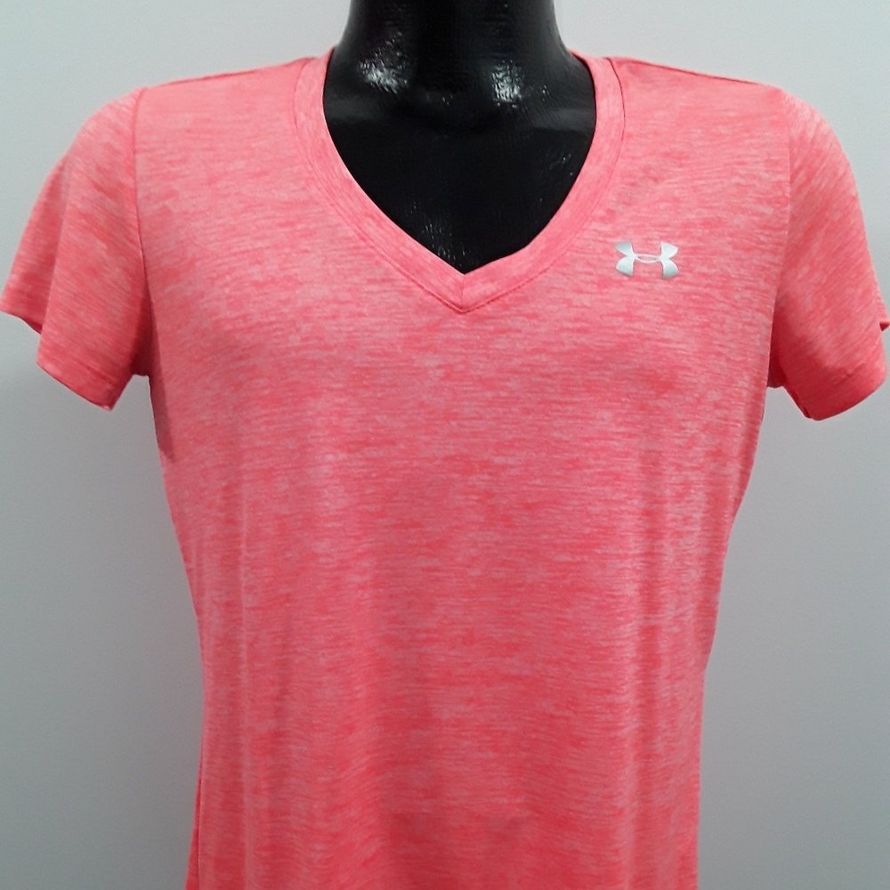 Under armour shirt short sleeve top v-neck women size SM/P